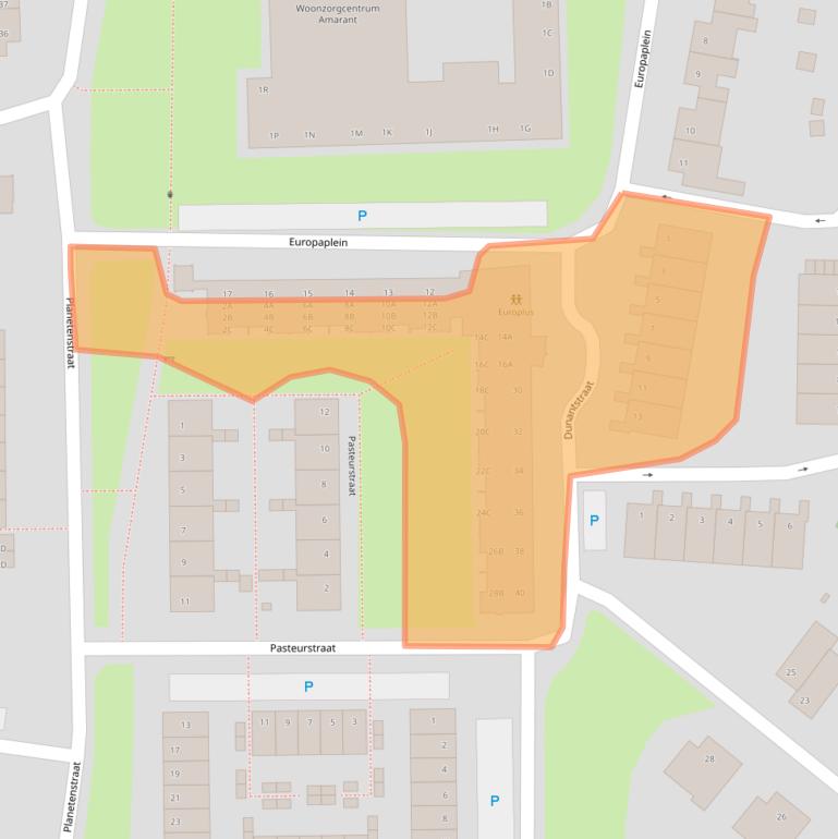 Kaart van postcodegebied 5101TJ.