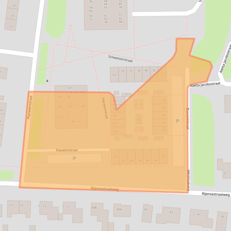 Kaart van postcodegebied 5101TL.