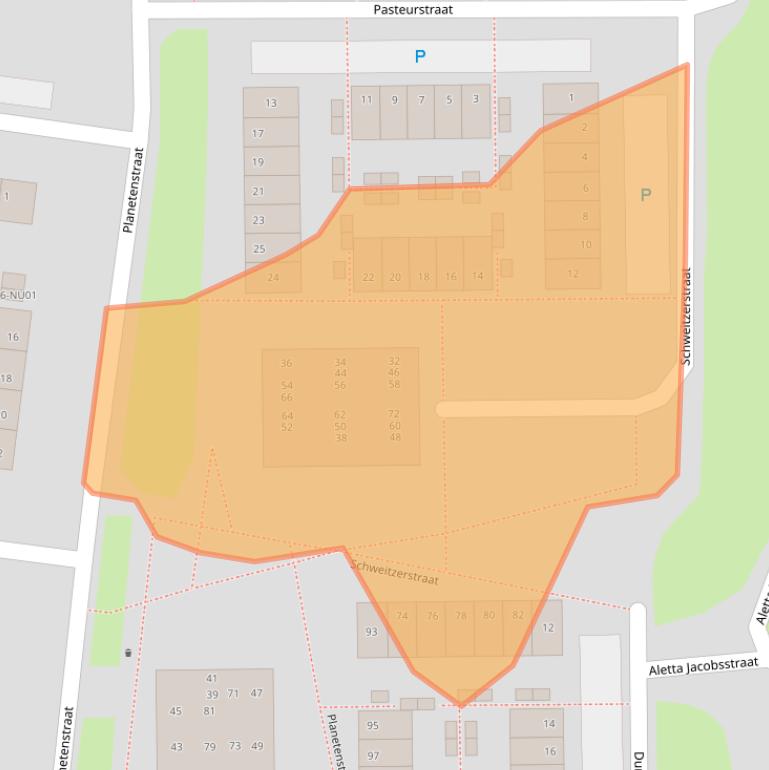 Kaart van postcodegebied 5101TP.