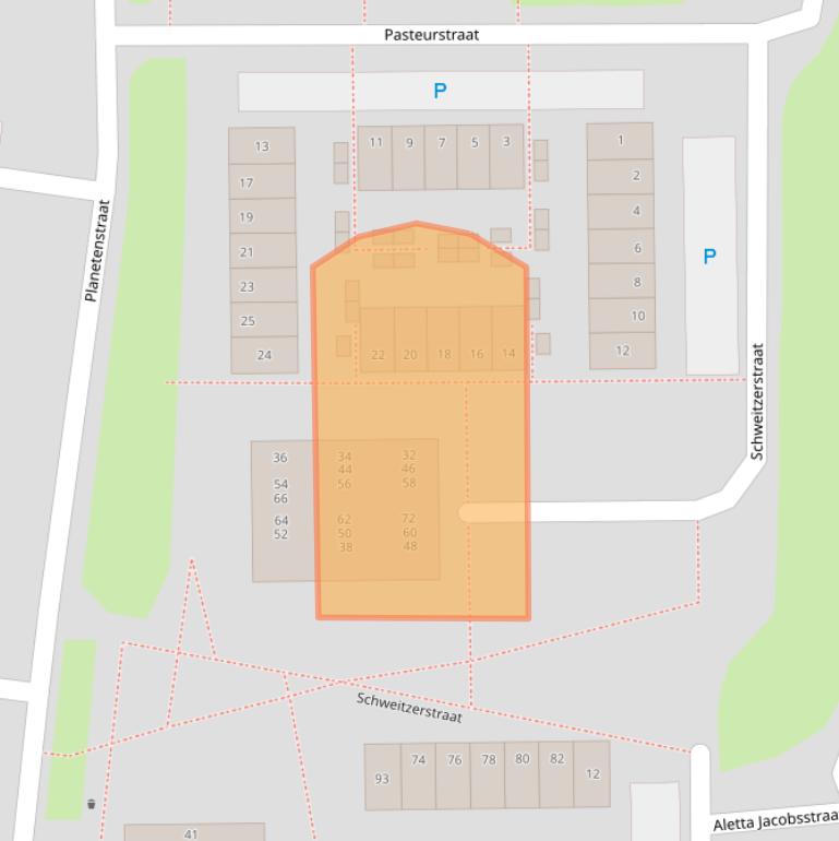 Kaart van postcodegebied 5101TR.