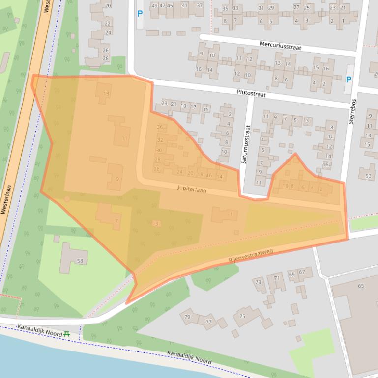 Kaart van postcodegebied 5101TV.