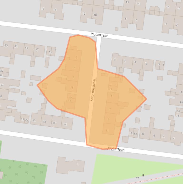 Kaart van postcodegebied 5101TW.