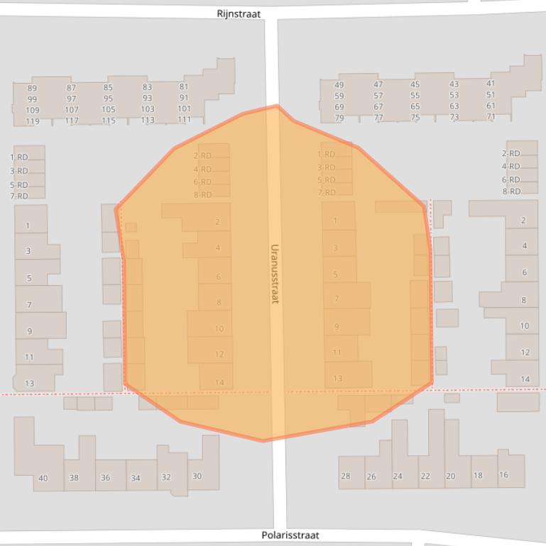 Kaart van postcodegebied 5101VD.