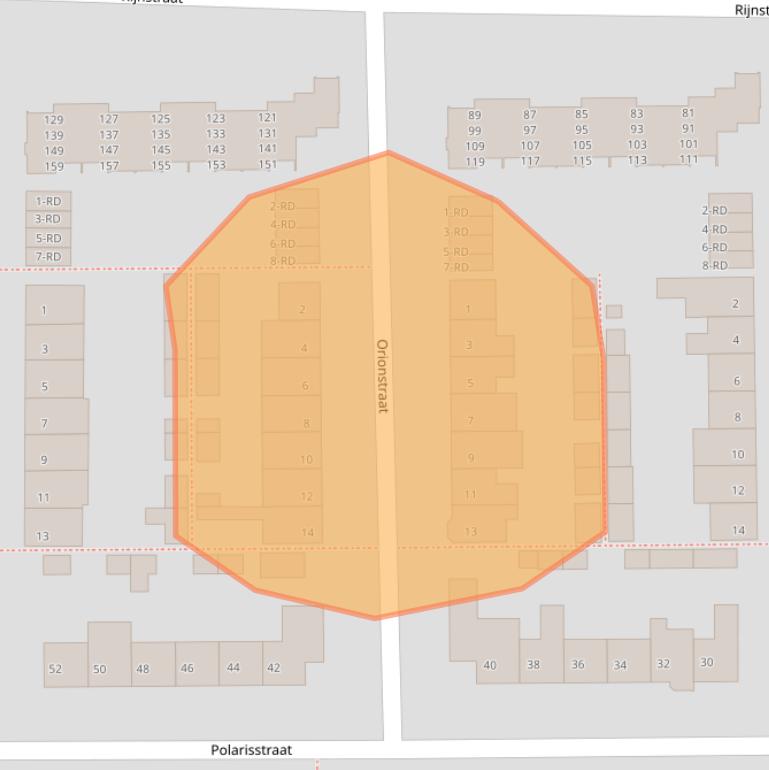 Kaart van postcodegebied 5101VE.