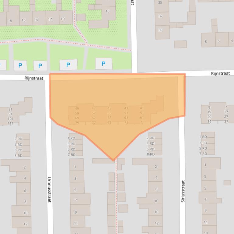 Kaart van postcodegebied 5101VK.