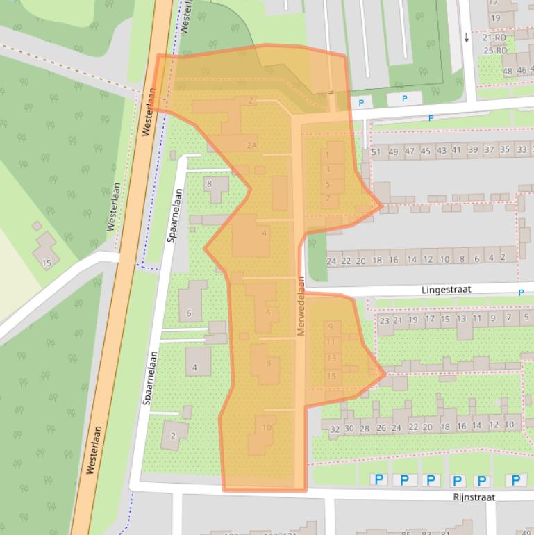 Kaart van postcodegebied 5101VP.