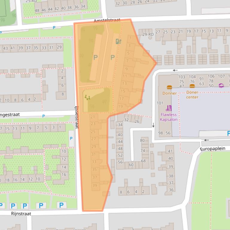 Kaart van postcodegebied 5101VS.