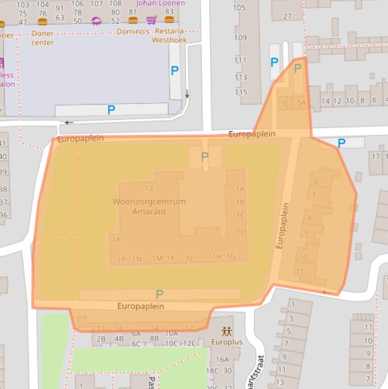 Kaart van postcodegebied 5101VV.