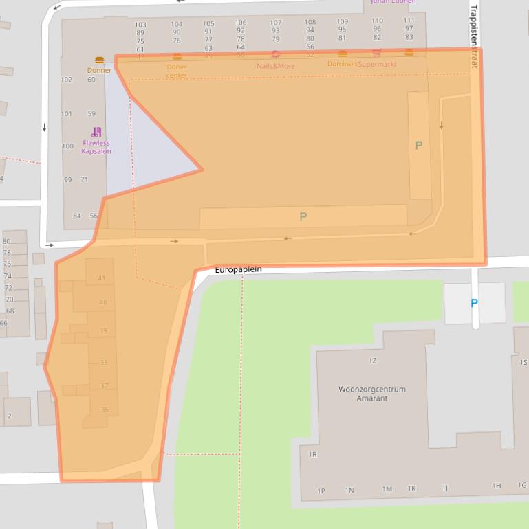 Kaart van postcodegebied 5101VW.