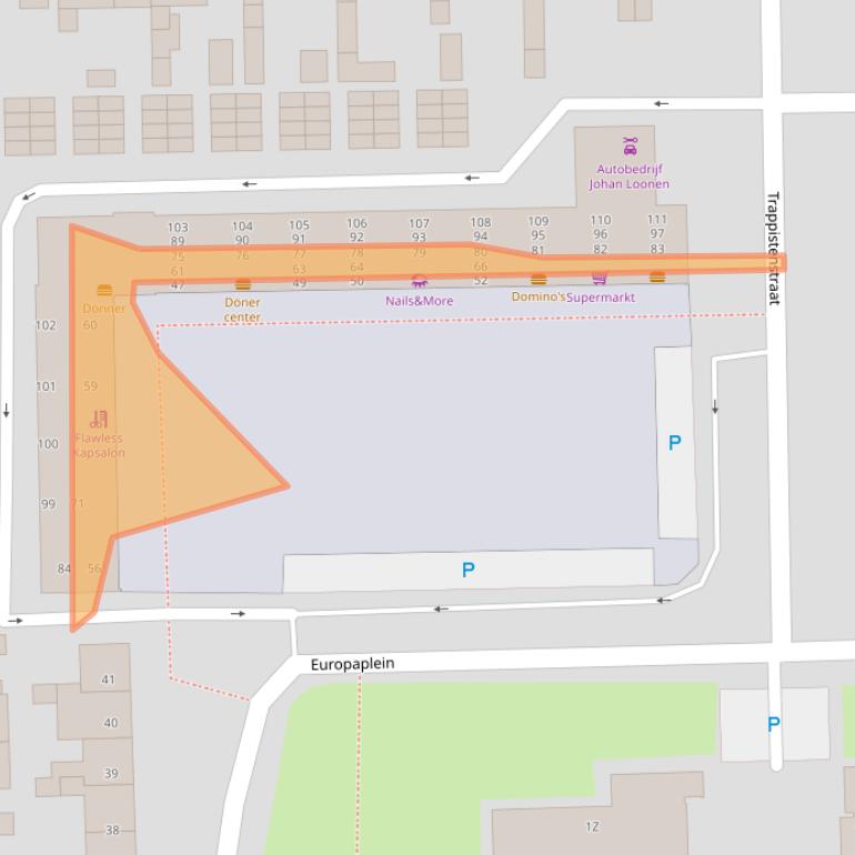 Kaart van postcodegebied 5101VX.