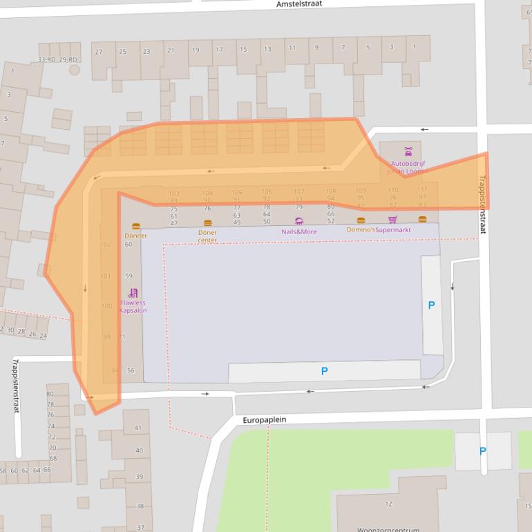 Kaart van postcodegebied 5101VZ.