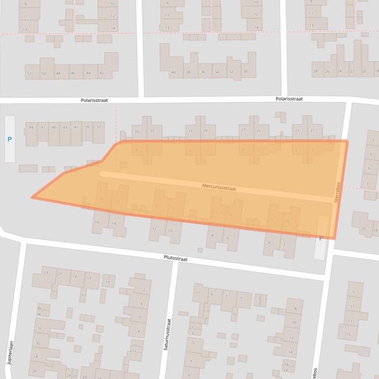 Kaart van postcodegebied 5101WB.