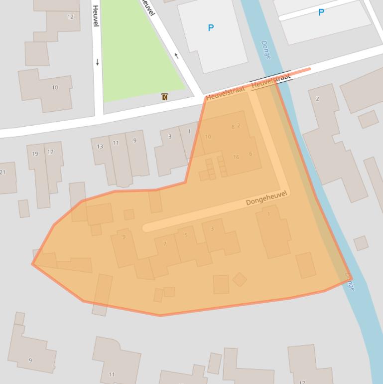 Kaart van postcodegebied 5101WE.