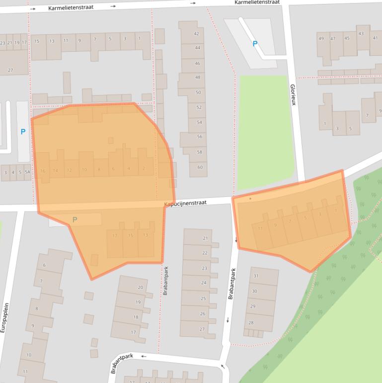 Kaart van postcodegebied 5101XA.