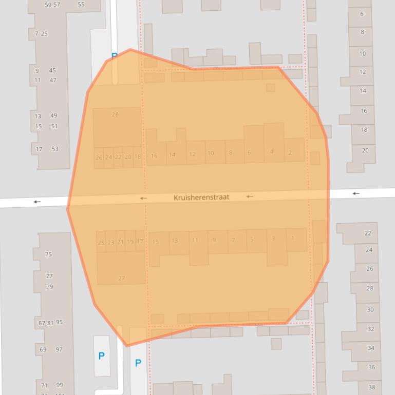 Kaart van postcodegebied 5101XG.