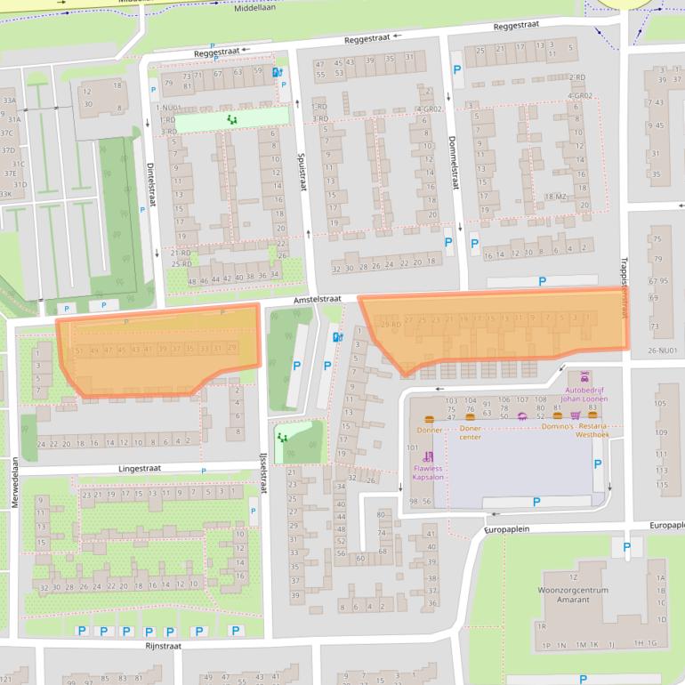 Kaart van postcodegebied 5101XH.