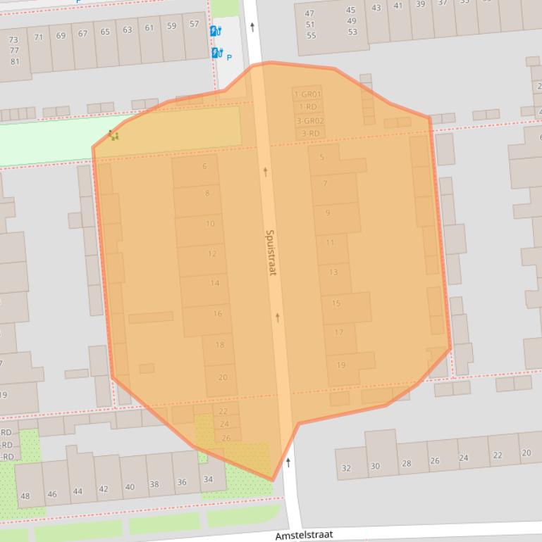 Kaart van postcodegebied 5101XN.