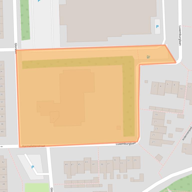 Kaart van postcodegebied 5101XS.