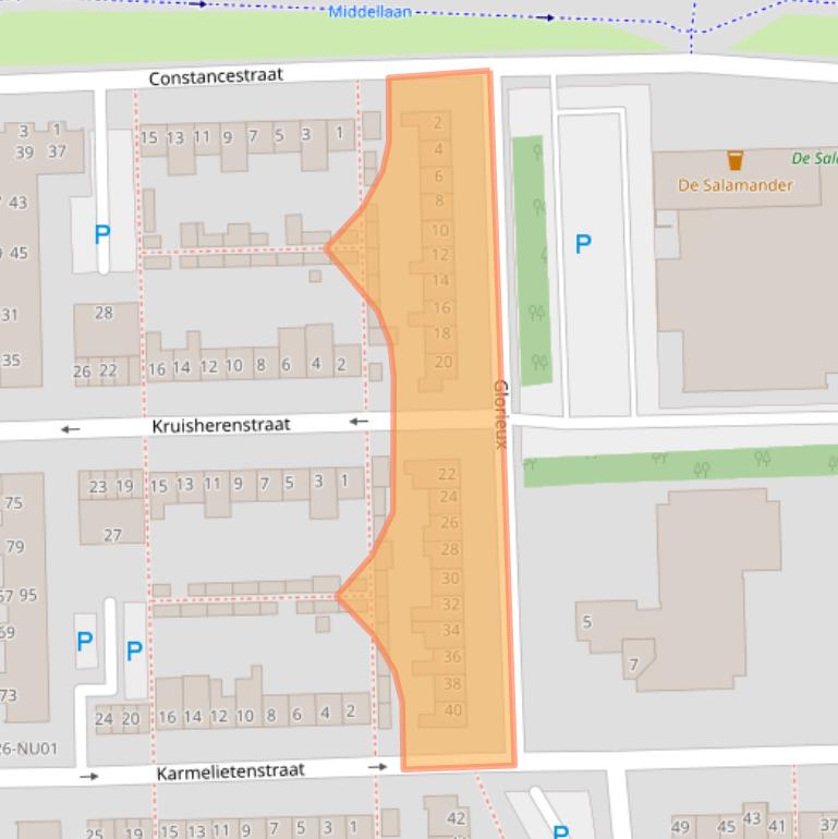 Kaart van postcodegebied 5101XT.