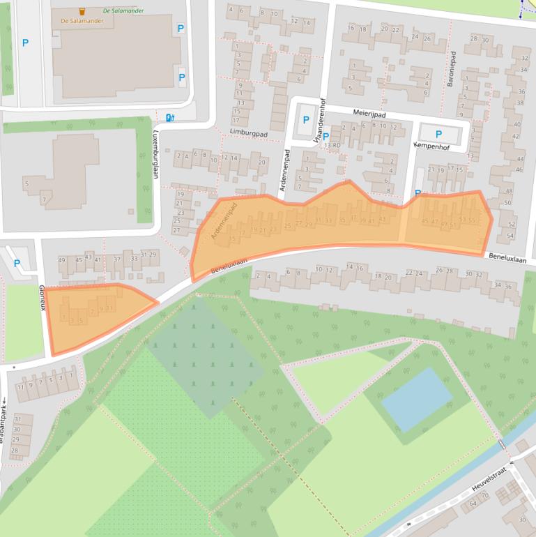 Kaart van postcodegebied 5101ZC.