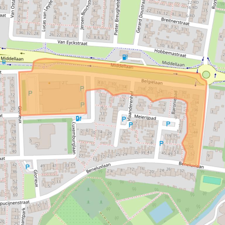 Kaart van postcodegebied 5101ZG.