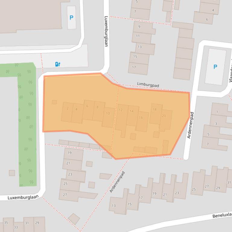 Kaart van postcodegebied 5101ZJ.