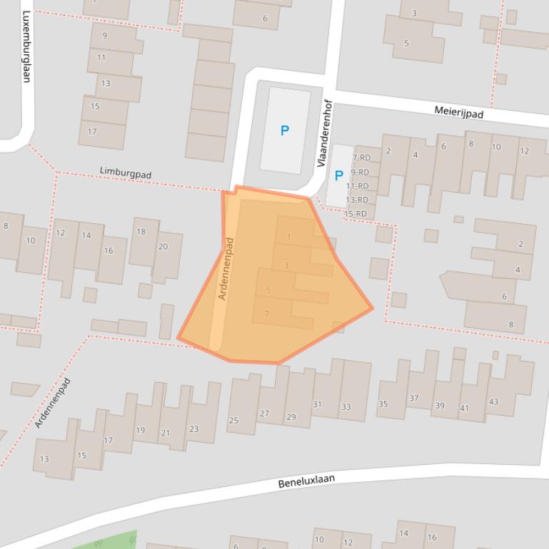 Kaart van postcodegebied 5101ZK.