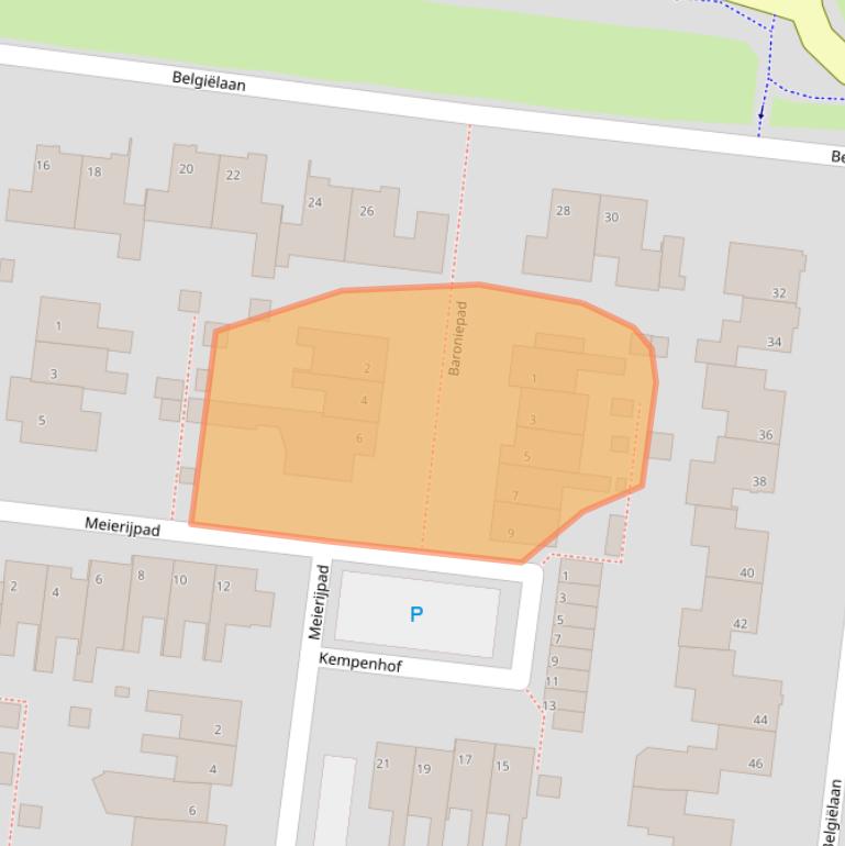Kaart van postcodegebied 5101ZP.