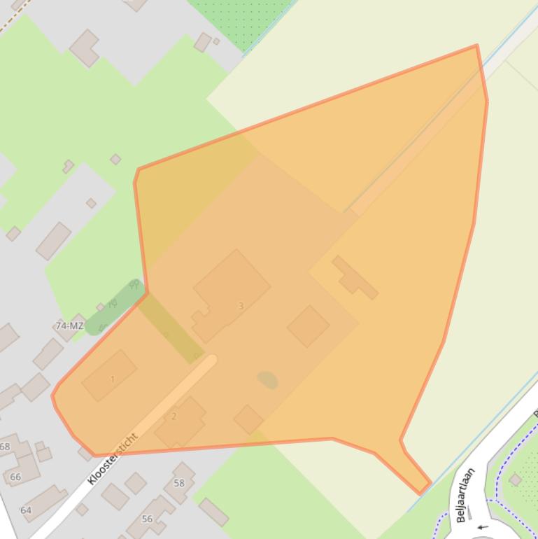 Kaart van postcodegebied 5102AH.