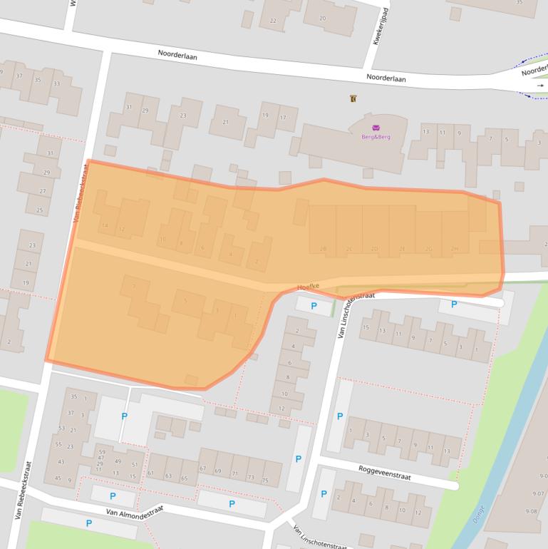 Kaart van postcodegebied 5102AL.