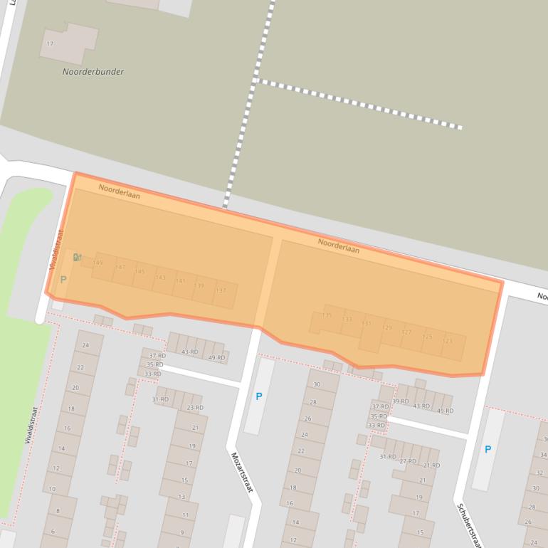 Kaart van postcodegebied 5102BC.