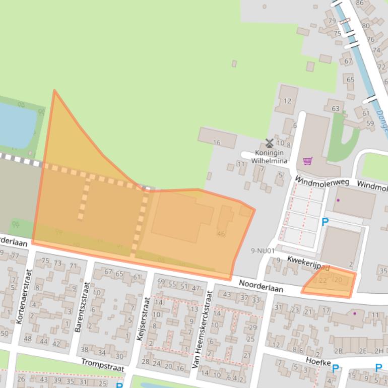 Kaart van postcodegebied 5102BD.