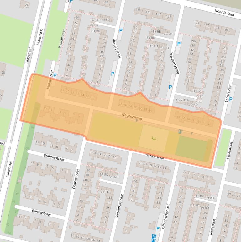 Kaart van postcodegebied 5102BG.