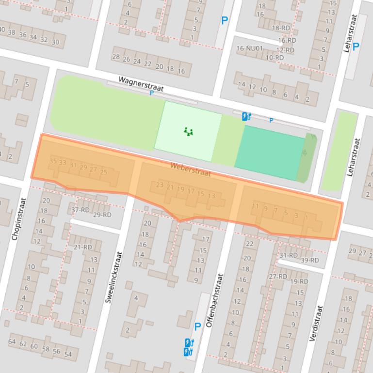 Kaart van postcodegebied 5102BJ.