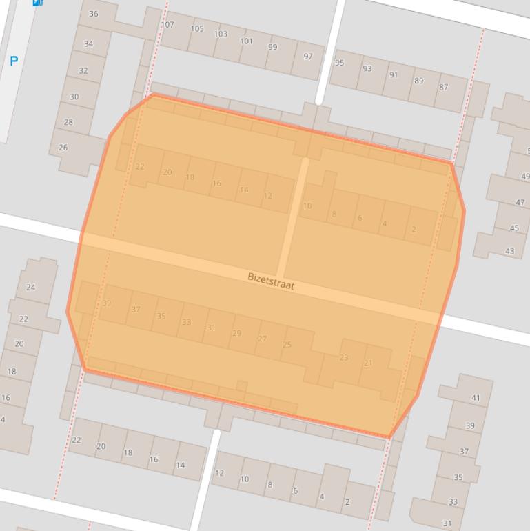Kaart van postcodegebied 5102BL.