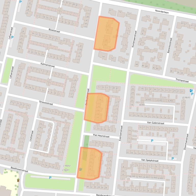 Kaart van postcodegebied 5102BR.