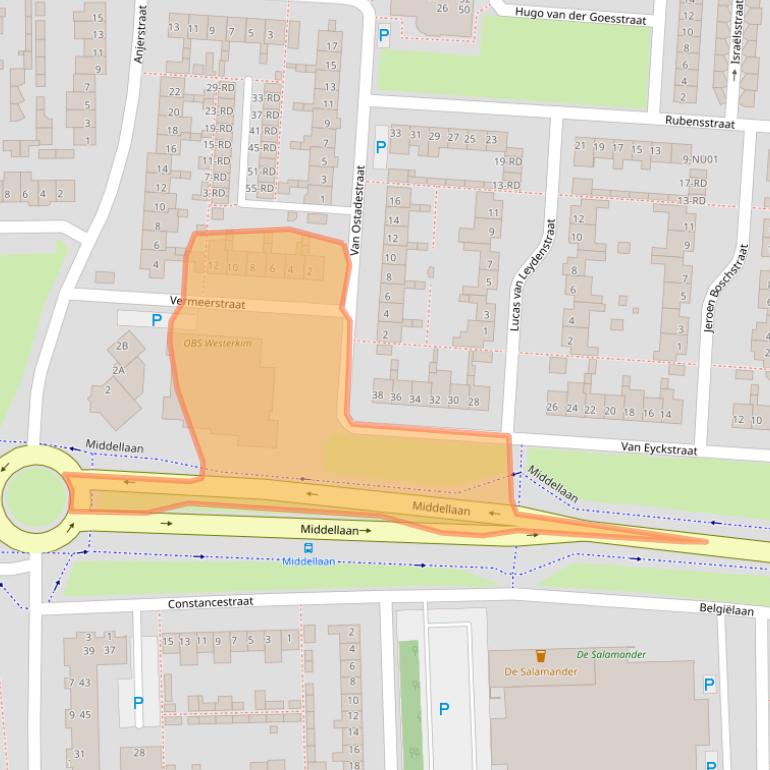 Kaart van postcodegebied 5102DC.
