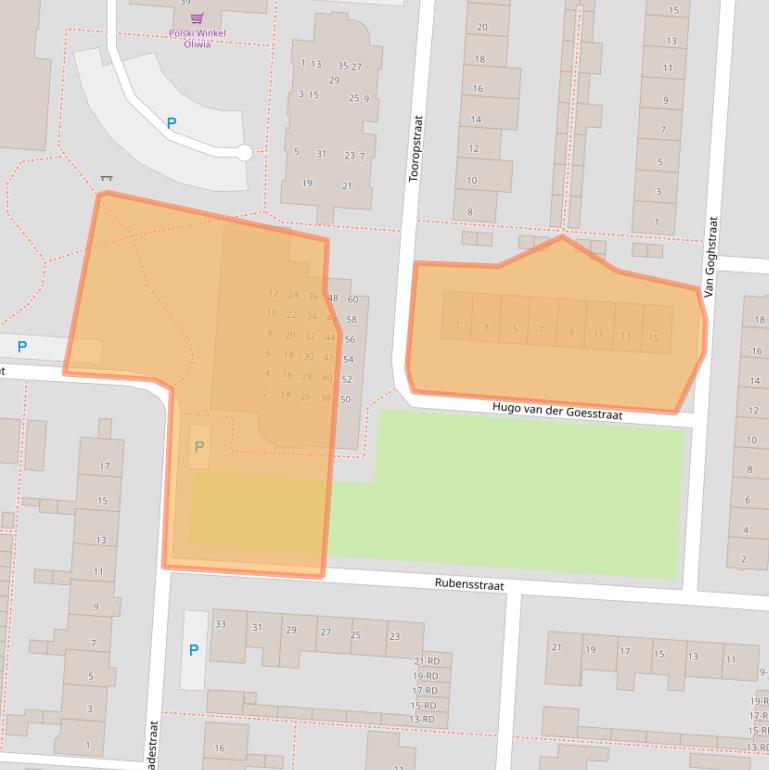 Kaart van postcodegebied 5102DG.