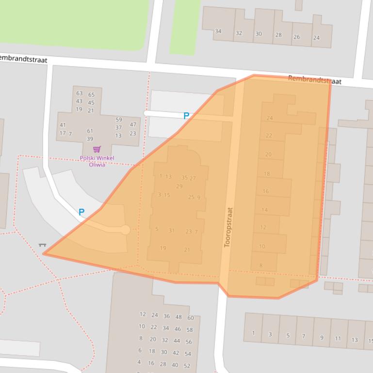 Kaart van postcodegebied 5102DJ.