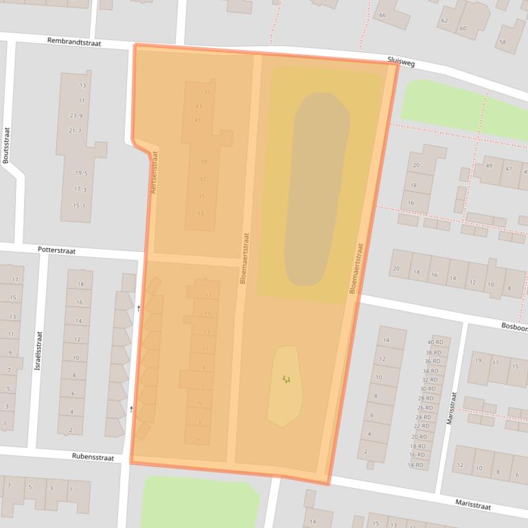 Kaart van postcodegebied 5102DP.