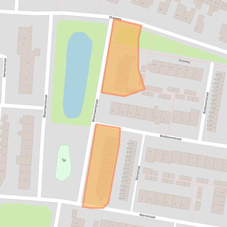 Kaart van postcodegebied 5102DR.