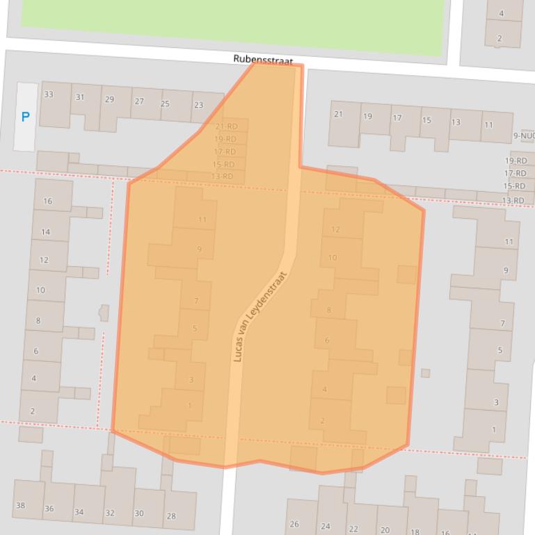 Kaart van postcodegebied 5102DV.