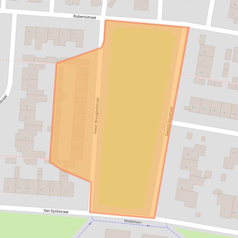 Kaart van postcodegebied 5102DZ.