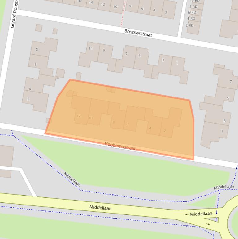 Kaart van postcodegebied 5102EB.