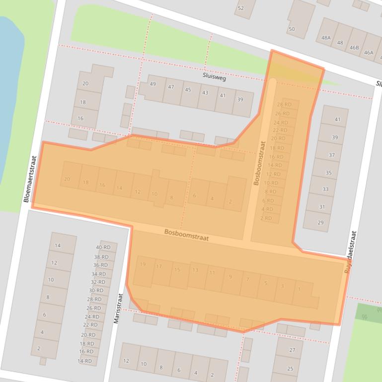Kaart van postcodegebied 5102EE.