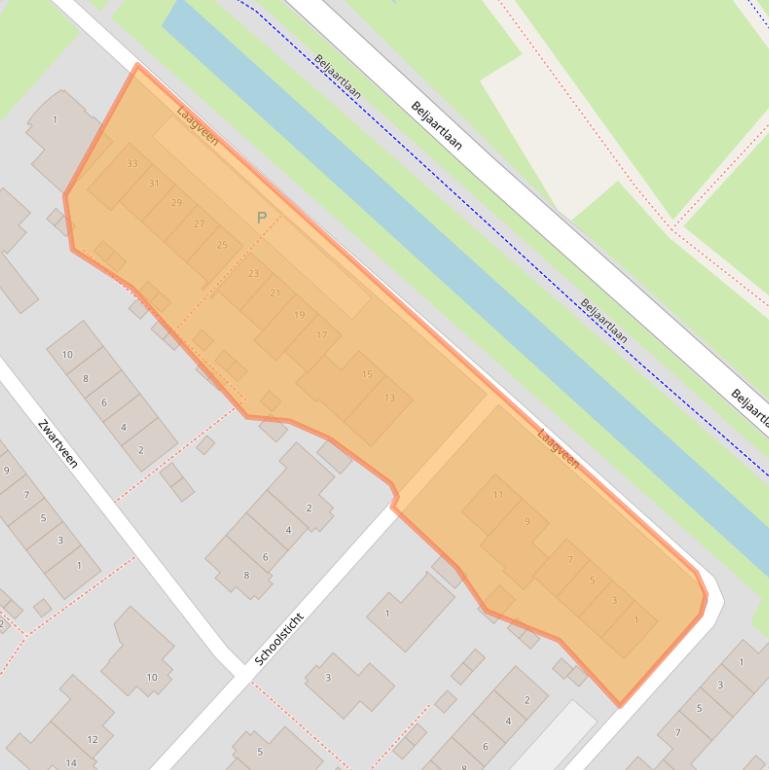 Kaart van postcodegebied 5102GC.