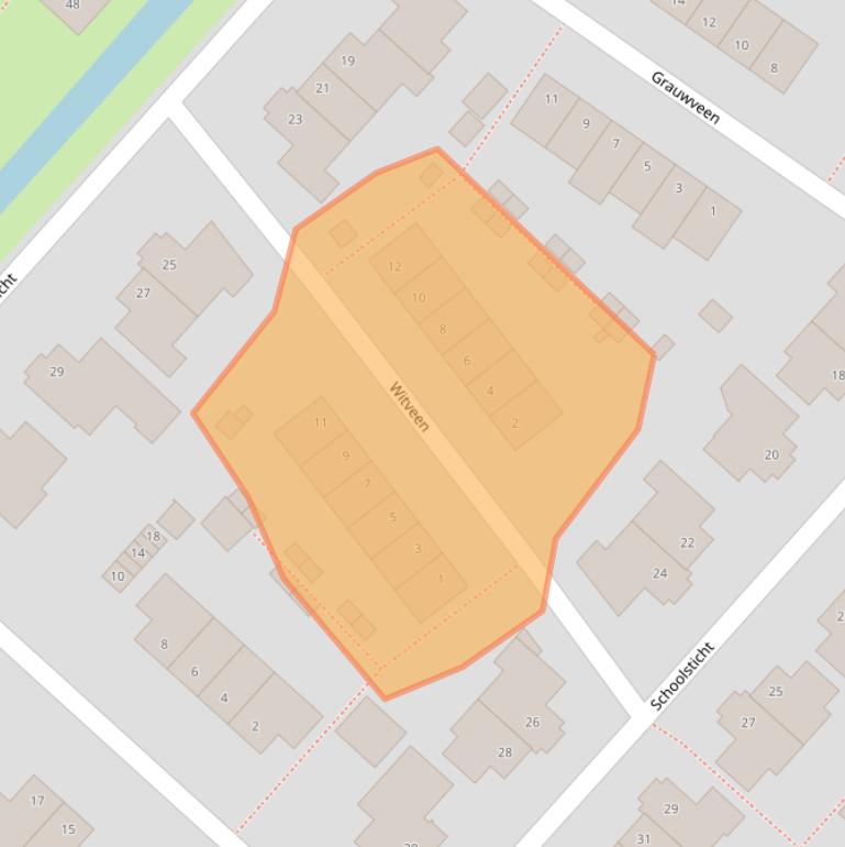 Kaart van postcodegebied 5102GL.