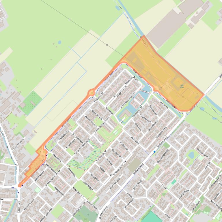 Kaart van postcodegebied 5102GX.