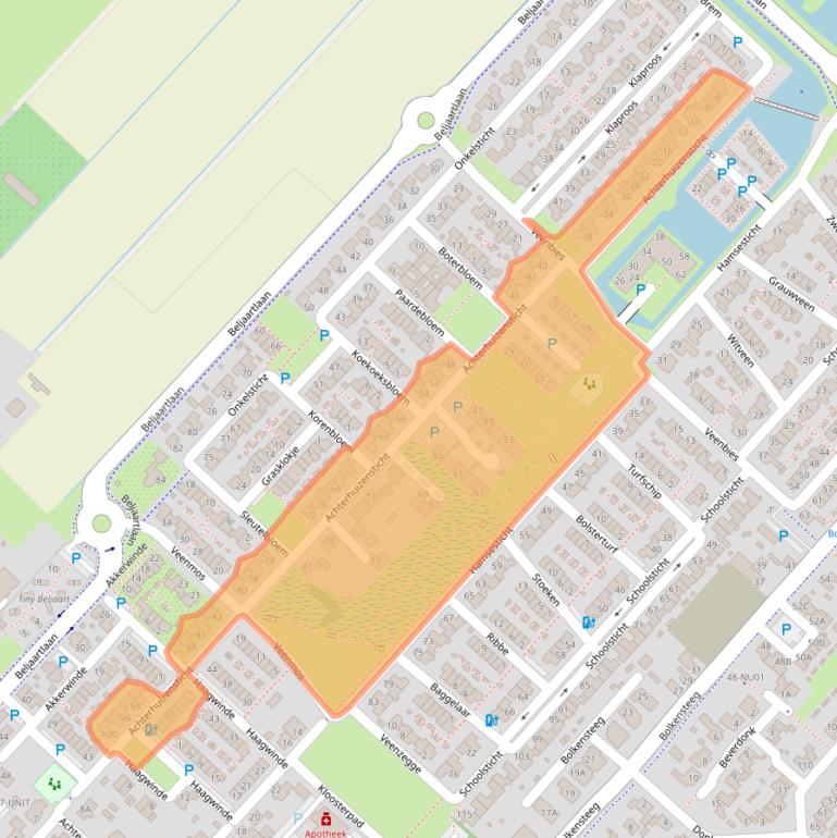 Kaart van postcodegebied 5102HB.