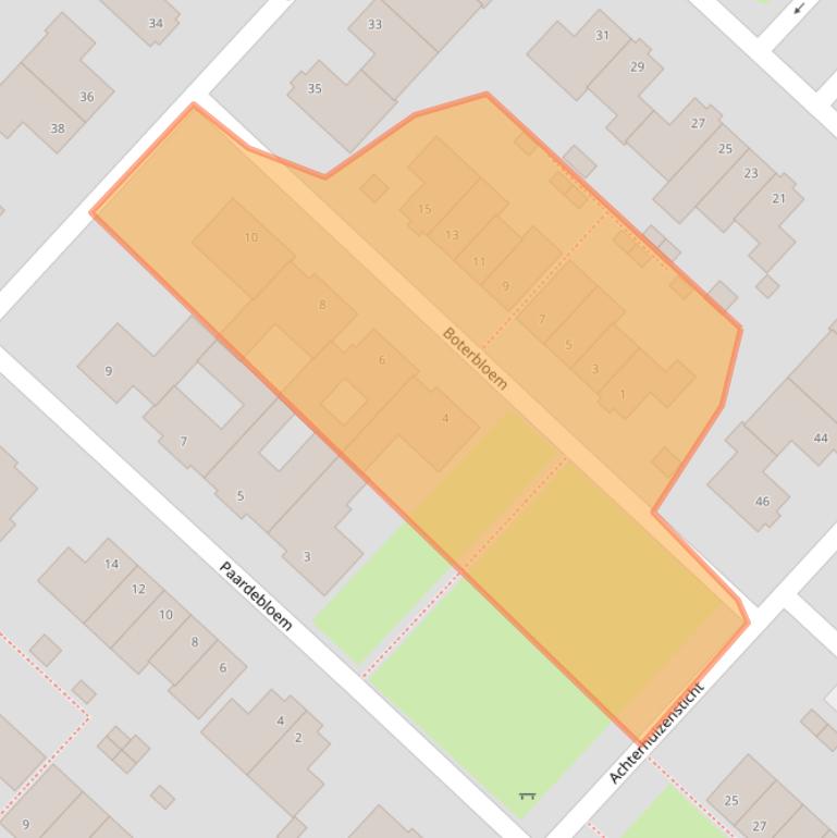 Kaart van postcodegebied 5102HN.